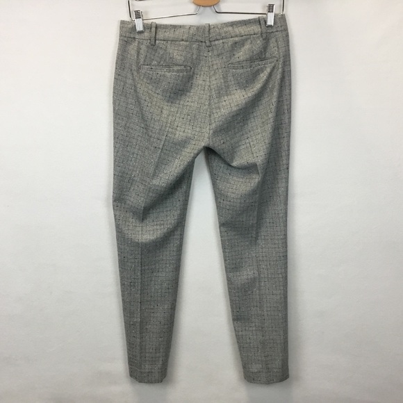 Theory Izelle Flannel Plaid Cropped Wool Pant Career Wear Academia Size 4 - Picture 2 of 10